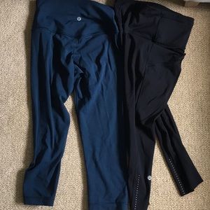 Two pairs of cropped Lululemon leggings!